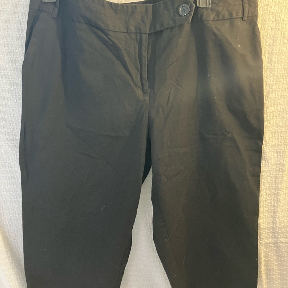 Courtenay Black Cotton-Blend Pants